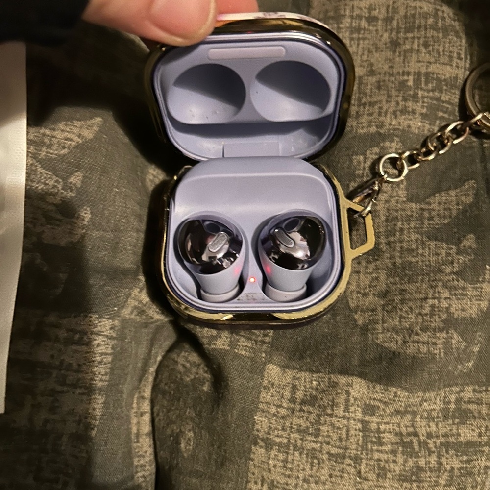 Purple Wireless Earbuds with Charging Case